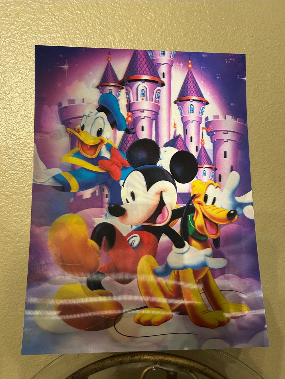 Disney Purple Castle Mickey, Donald & Pluto Wall Art